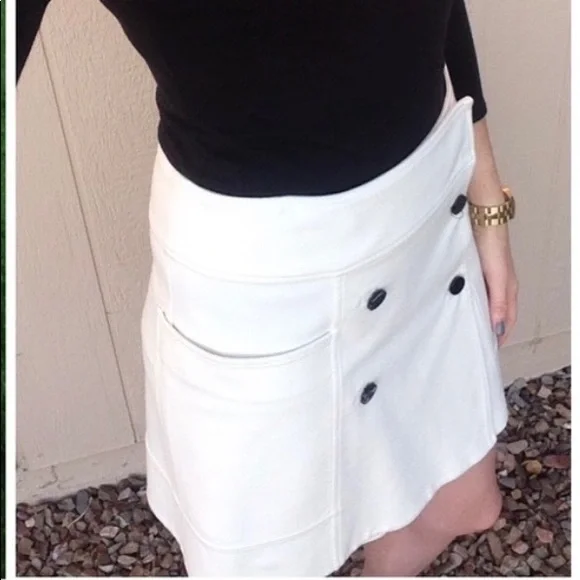 Diane von Furstenberg  ecru wrap skirt - Picture 2 of 11